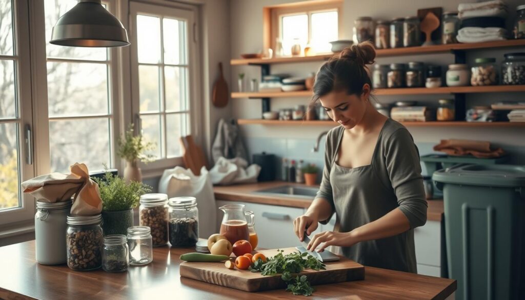 Zero-waste kitchen practices