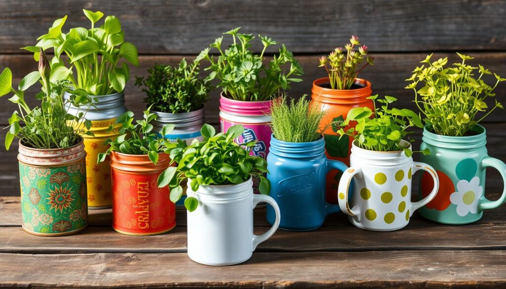 DIY planters from everyday items